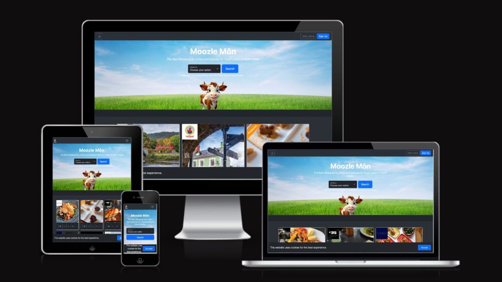 Moozle designed by North Wales Web Design and Creative Digital Agency